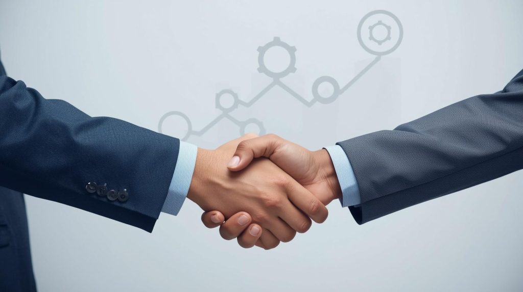 two hands shaking making a partnership